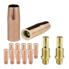 14Pcs MIG Gun Part for 0.035 " for Lincoln 100L Tweco Mini/#1 Tip-Diffuer-Nozzle