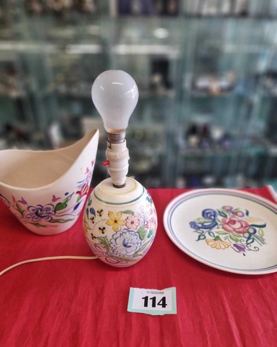 Poole pottery set lamp - poole, w/