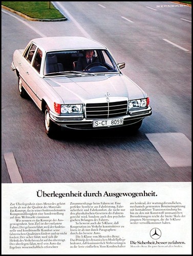 1976 mercedes 116 class - w, s-class