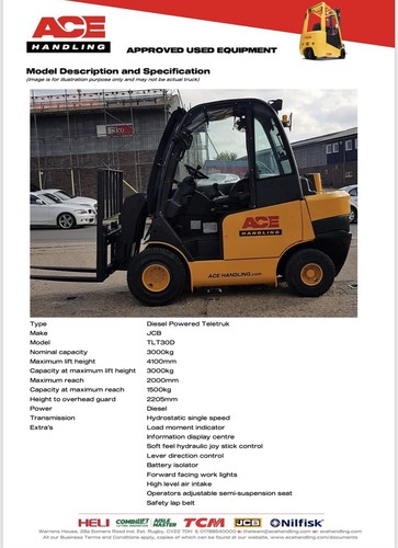 Jcb tlt30d 3000kg diesel - tlt30d,