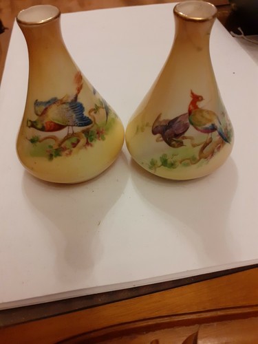 Pair vintage pottery - of,