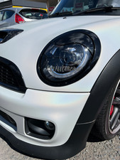 Fits MINI R56 Black Gloss Headlight Angry Eye Covers PAIR - R55 R56 R57 R58 R59