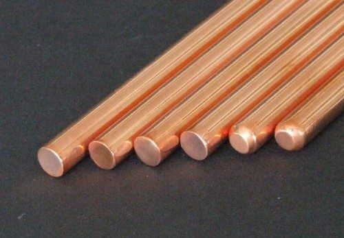 Copper rod round bar - copper, 5pcs