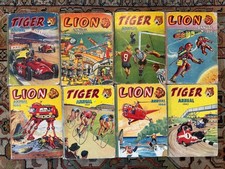 8x Vintage Lion Tiger Annuals
