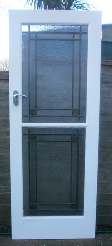 1930s interior door - , stained