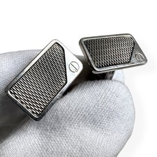 Alfred Dunhill Sterling Silver Cufflinks Fully Hallmarked Engine-Turned “d” Logo