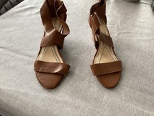 Bnwot Emilio Luca Size 6 Brown Wedge Shoes
