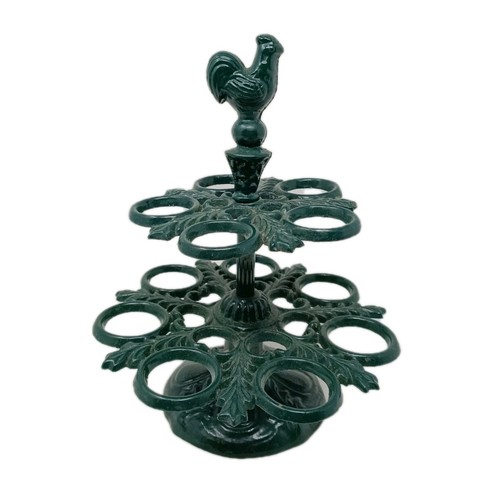 Vintage cast iron egg holder - vintage,