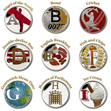 A-Z 10p Coin Coloured Decal