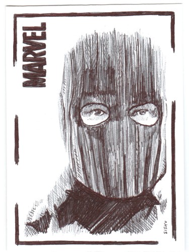 Aceo art sketch card marvel - aceo,