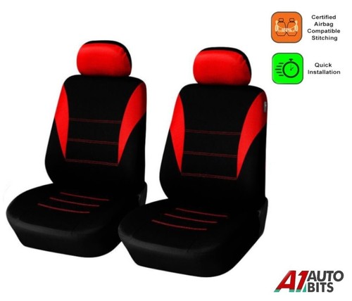Front red black car - black, seat