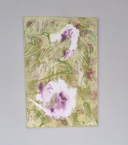 Abstract oil painting board - painting, on
