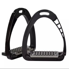 Horse Safety Stirrup Irons Quick Release Stability Black Aluminium Stirrup 4.75"