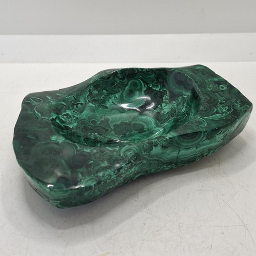 Large malachite bowl trinket - malachite,