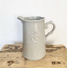 Portland Living Fleur De Lis French Style Grey Vase Jug Gift Wedding Gift