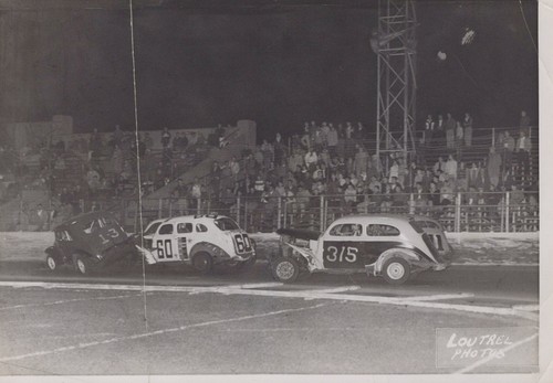 Vintage stock car crash