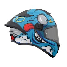 MT Targo S Angel & Demon B5 Red Blue Motorbike Full Face Helmet 22.06 Size M