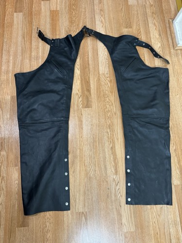 Street steel leather chaps - street,