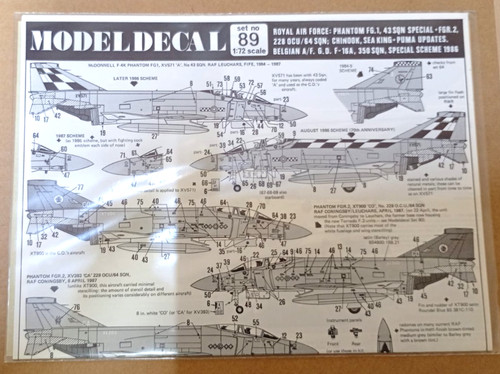 Modeldecal sheet raf - no, 89