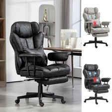 Massage Office Chair, Heated Reclining Desk Chair with Footrest