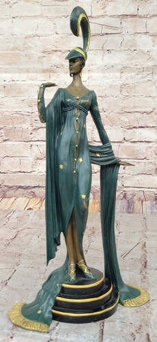 Art deco lady statue - lady,
