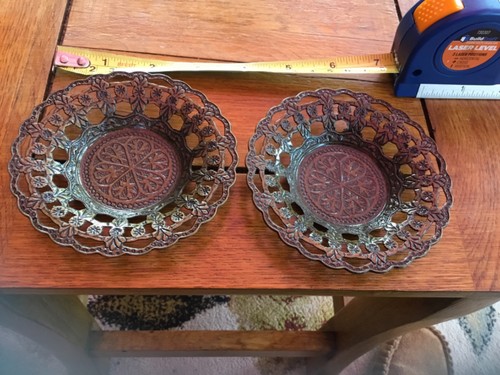 Pair old brass turkish - of, mini