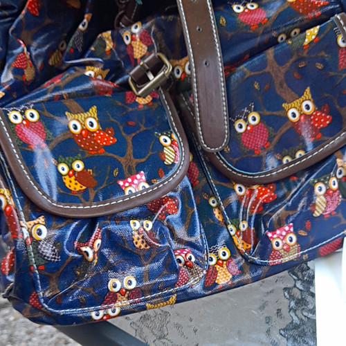 Blue owl animal print - animal, coated