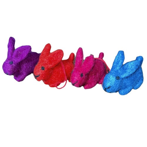 Pcs felt wool bunnies - pcs,