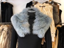 Blue Fox Fur Stole Cape Fur