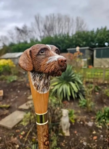 Wooden walking stick hand