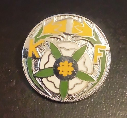 Old enamel pin badge - old, kf