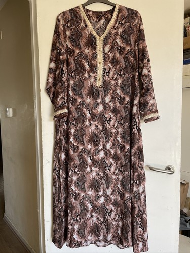 Abaya dress brown 0726 - brown,