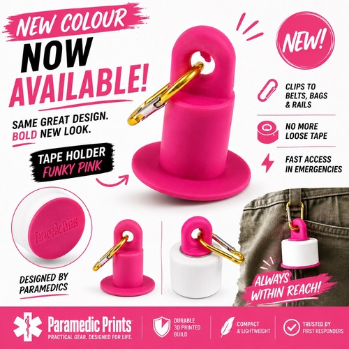Pink paramedic tape holder - pink,