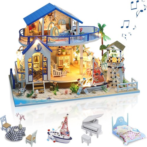 Miniature dolls house kit with - dolls,
