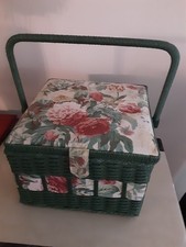 vintage sewing box with handle