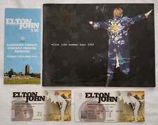 Elton John Summer Tour Somerset County Cricket Ground Programme & Ticket 2006.