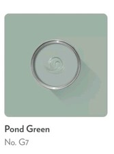 FARROW & BALL PAINT  SAMPLE **20MLS**- POND GREEN # G7 DEAD FLAT!