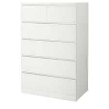 IKEA MALM 6 Drawer Chest White