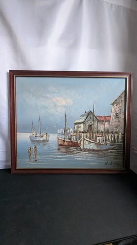 Large vintage original - large, oil