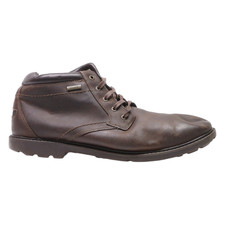 ROCKPORT Lace-Up Boots Brown Leather Mens UK 10.5