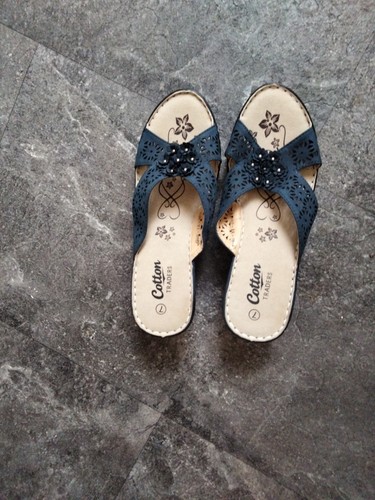 Cotton traders navy mule - traders,