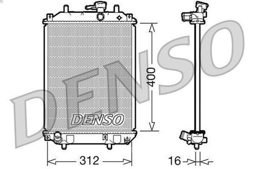 Engine radiator denso drm35002 - engine,