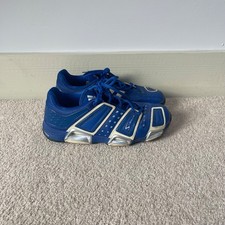 vintage 2000's blue and white adidas stabil trainers in a size 8 uk