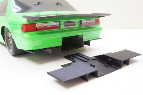 Aero rear diffuser for - rear, traxxas