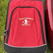 Walt Disney World 1971 Mickey Mouse Red  Rolling Suitcase Kids Overnight Bag 