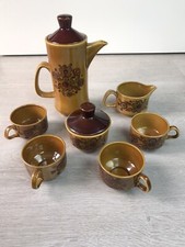 A Vintage Coffee set for 4 in Royal Worcester Palissy SIERRA ptn 1970's 