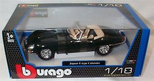 E Type Jaguar Open top Green - 1:18 Scale Diecast Car burago