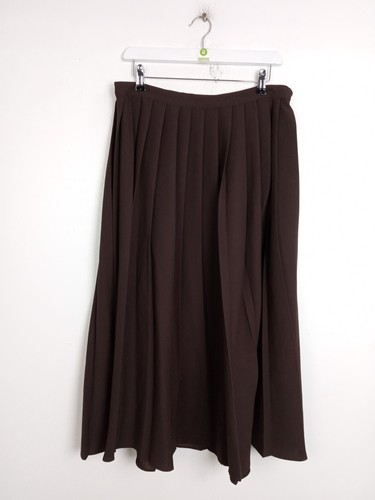 Women brown pleated midi - m&s,