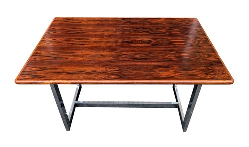 Rosewood chrome desk table - chrome,
