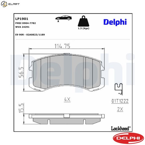 Brake pad set - pad,